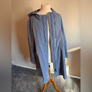 J. Jill Light Blue WearEver Collection Raincoat